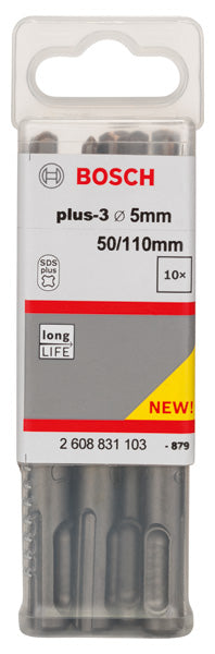 Bosch Set 10 pcs. SDS-Plus 3, 5 x 50 x 110 mm