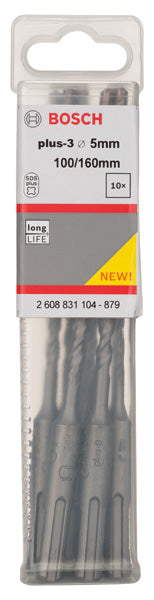 Juego Bosch de 10 piezas SDS-Plus 3, 5 x 100 x 160 mm
