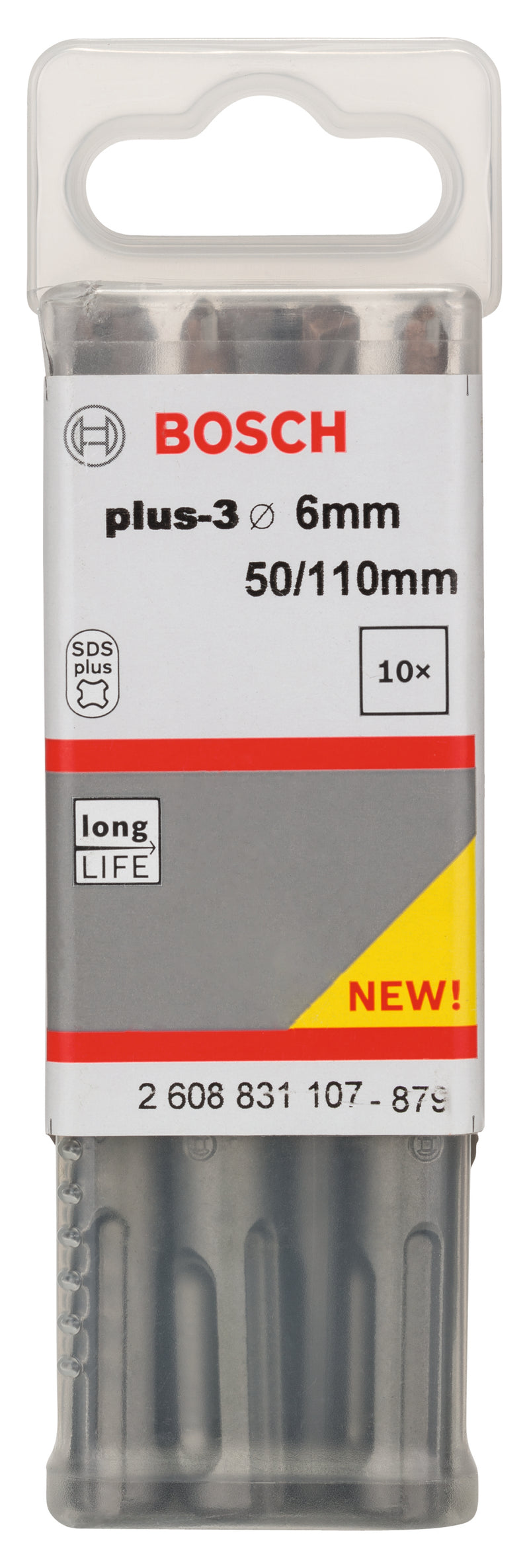 Bosch Set 10 pcs. SDS-Plus 3, 6 x 50 x 115 mm