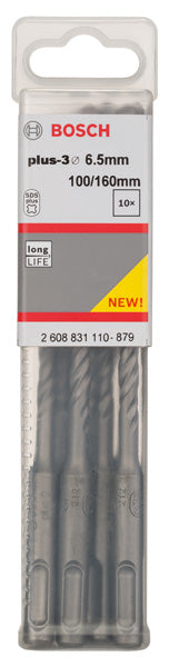 Juego Bosch de 10 piezas SDS-Plus 3, 6,5 x 100 x 165
