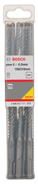 Bosch Set 10 pcs. SDS-Plus 3, 6.5x150x215 mm