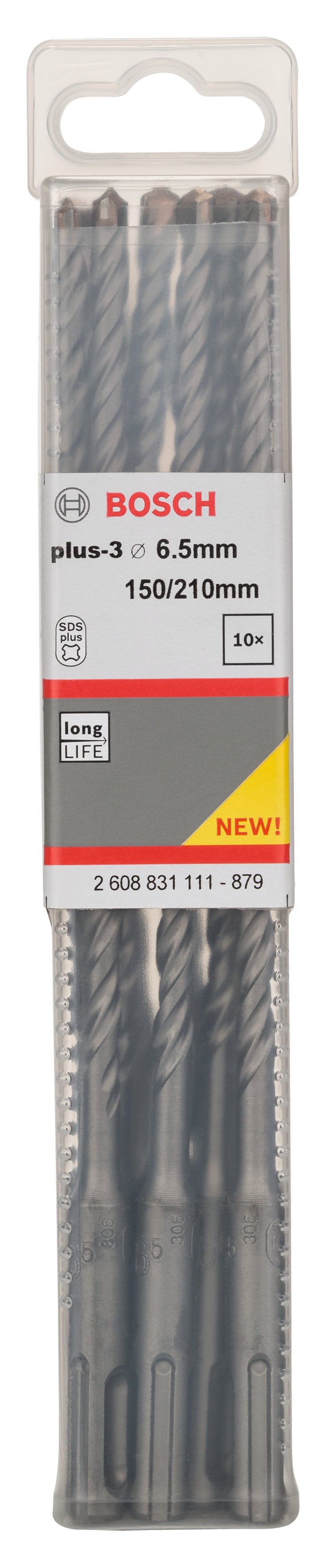 Bosch Set 10 pcs. SDS-Plus 3, 6.5x150x215 mm