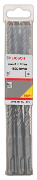Bosch Set 10 pcs. SDS-Plus 3, 8 x 150 x 210 mm