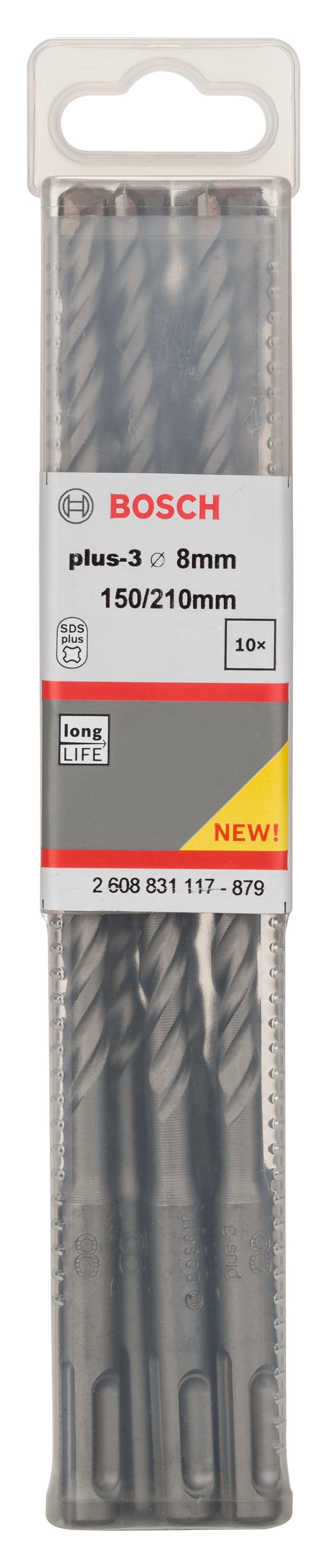 Bosch Set 10 pcs. SDS-Plus 3, 8 x 150 x 210 mm