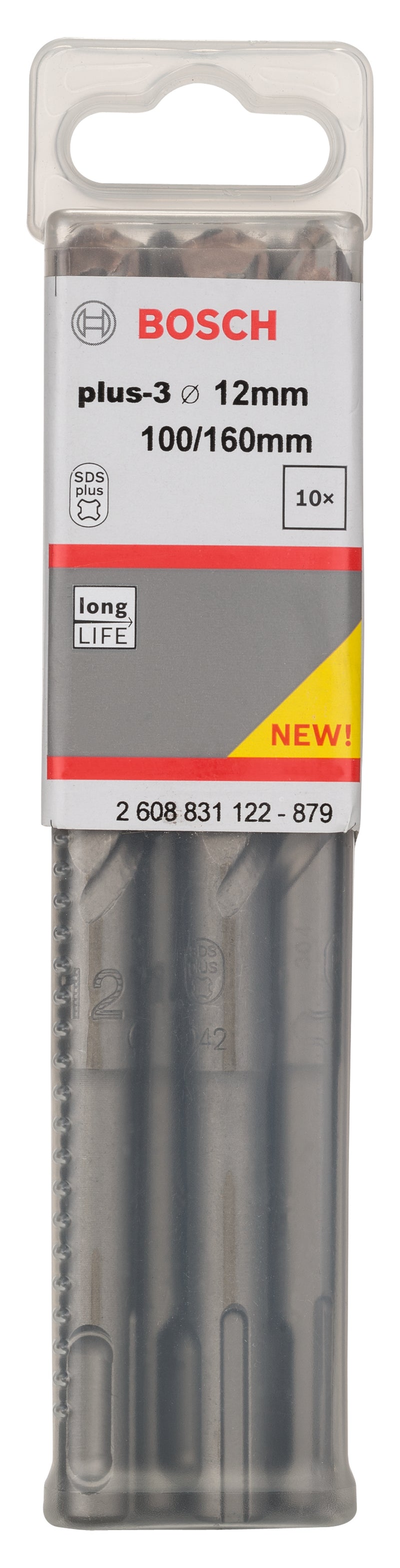 Bosch Set 10 pcs. SDS-Plus 3, 12x100x165 mm