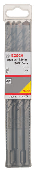 Juego Bosch de 10 piezas SDS-Plus 3, 12 x 150 x 215 mm