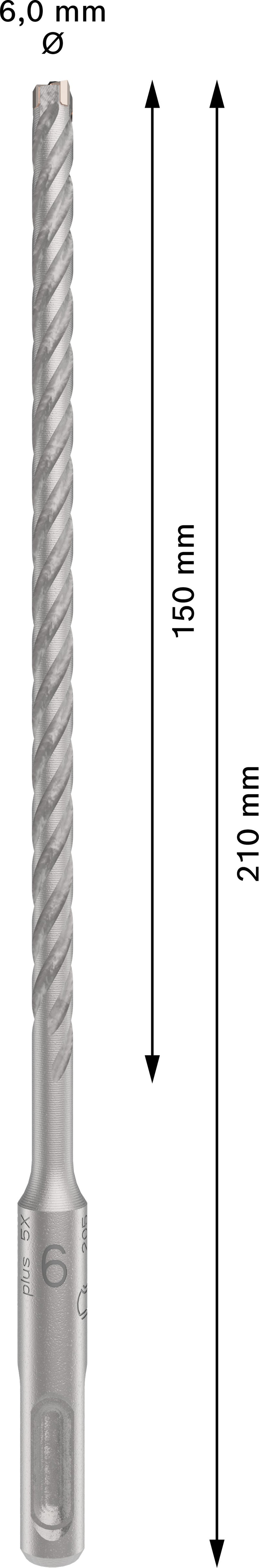 Bosch SDSplus hammer drill bit D6x150x210