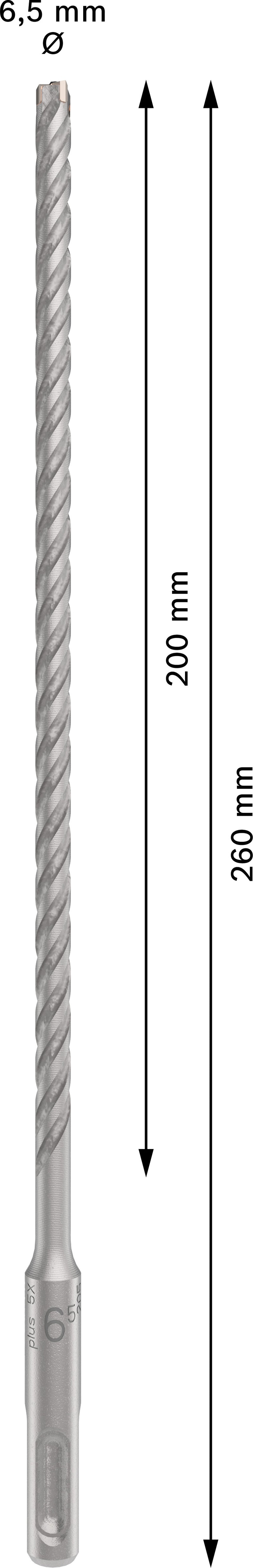 Broca para taladro percutor Bosch SDSplus D6,5x200x260