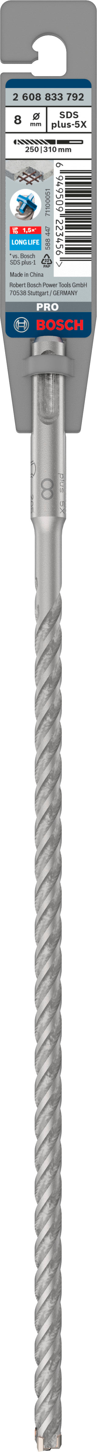 Broca para taladro percutor Bosch SDSplus D8x250x310