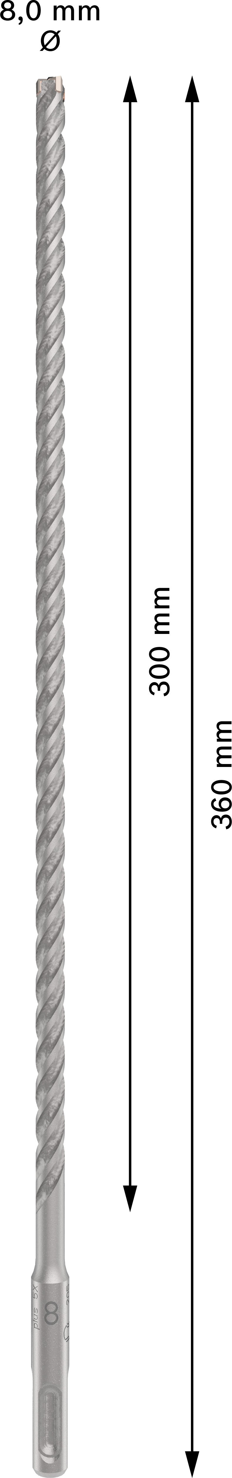 Bosch SDSplus hammer drill bit D8x300x360