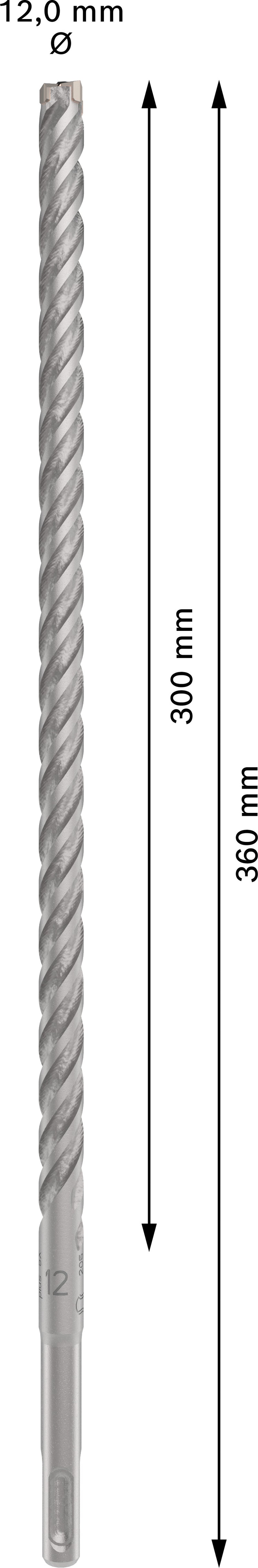 Broca para taladro percutor Bosch SDSplus D12x300x360