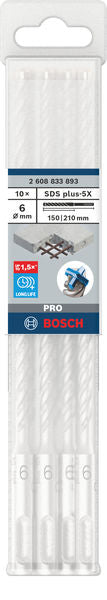 Bosch SDS plus-5X hammer bits 10pcs 6x150x210