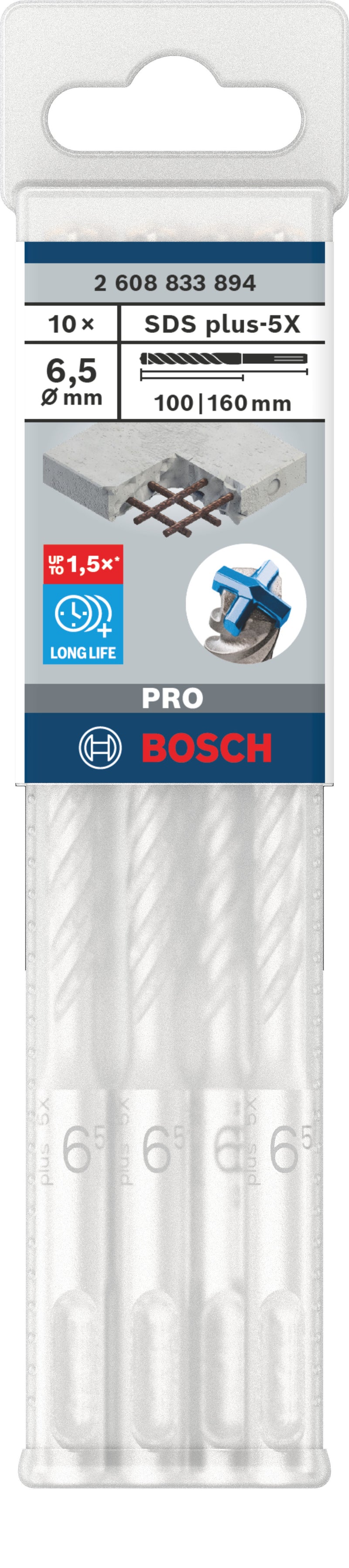 Bosch SDS plus-5X hammer bits10pcs 6.5x100x160
