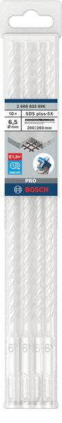 Puntas de martillo Bosch SDS plus-5X, 10 unidades, 6,5 x 200 x 260