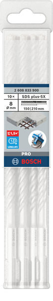 Bosch SDS plus-5X hammer bits 10pcs 8x150x210