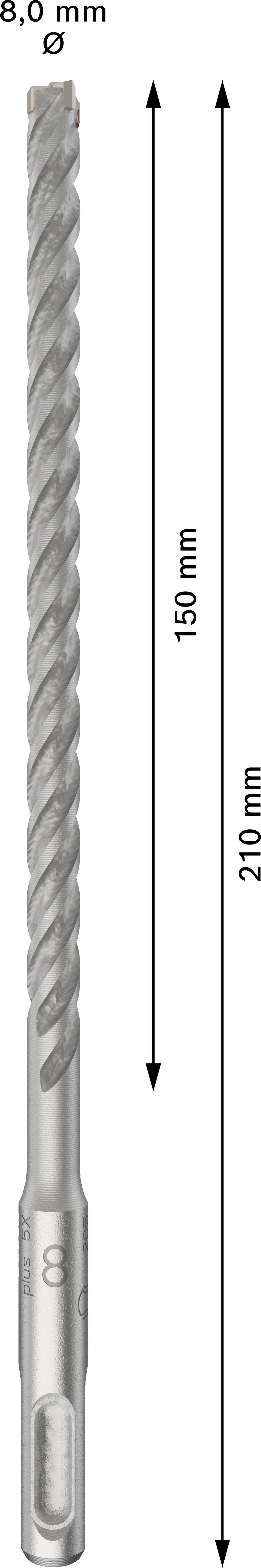 Bosch SDS plus-5X hammer bits 10pcs 8x150x210