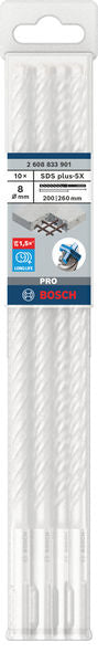 Bosch SDS plus-5X hammer bits 10pcs 8x200x260