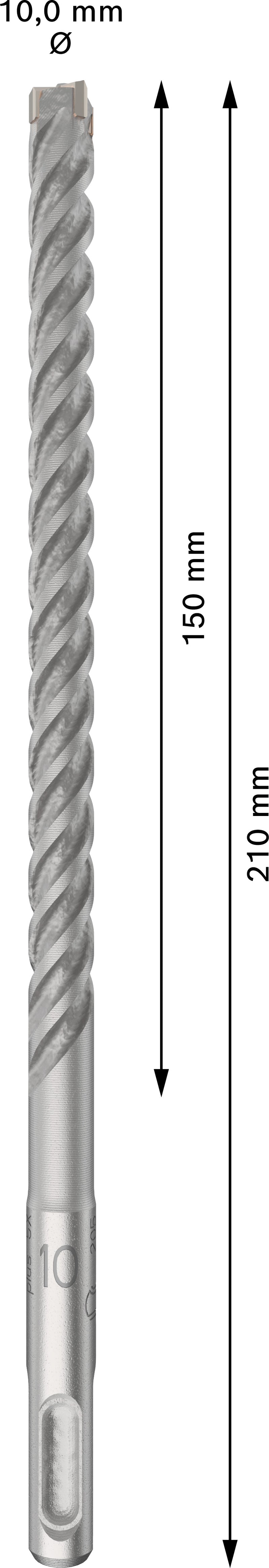 Brocas de martillo Bosch SDS plus-5X (10 unidades, 10 x 150 x 210)