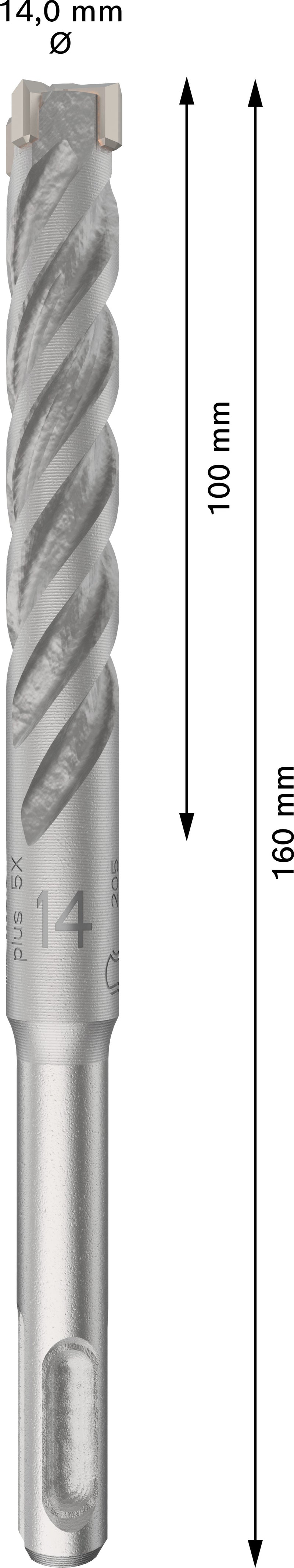 Brocas de martelo Bosch SDS plus-5X 10 peças 14x100x160