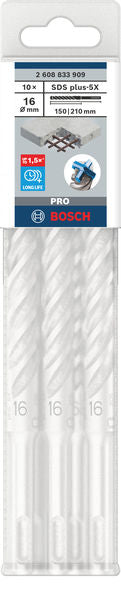 Bosch SDS plus-5X hammer bits 10pcs 16x150x210