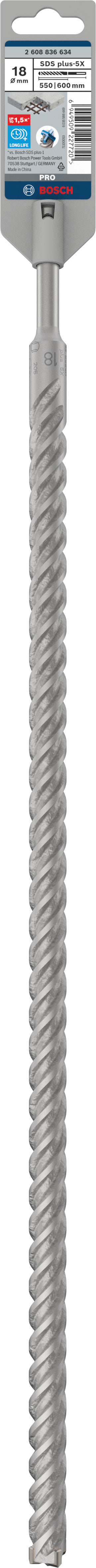 Broca para taladro percutor Bosch SDSplus D18x550x600