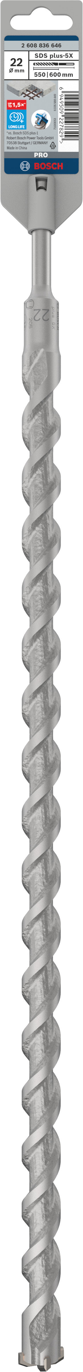 Bosch SDSplus hammer drill bit D22x550x600