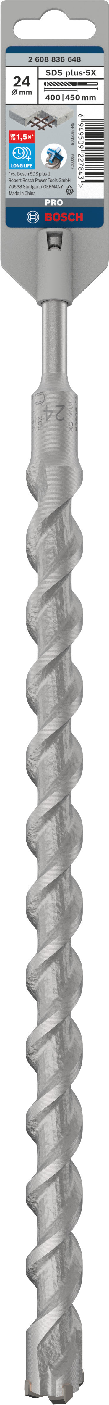 Bosch SDS plus-5X drill bit 24x400x450