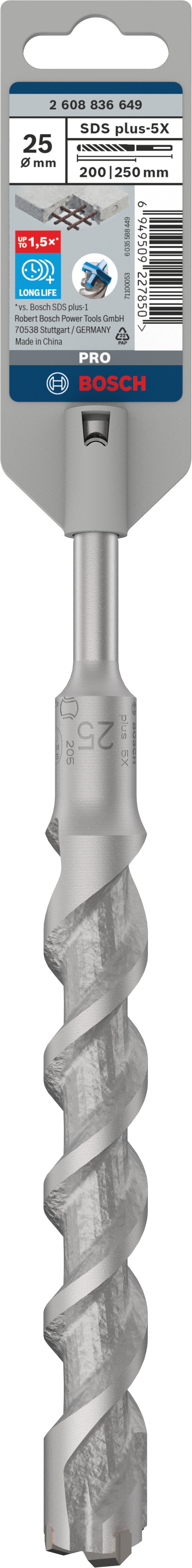 Bosch SDS PLUS-5X DRILL BIT 25x200x250