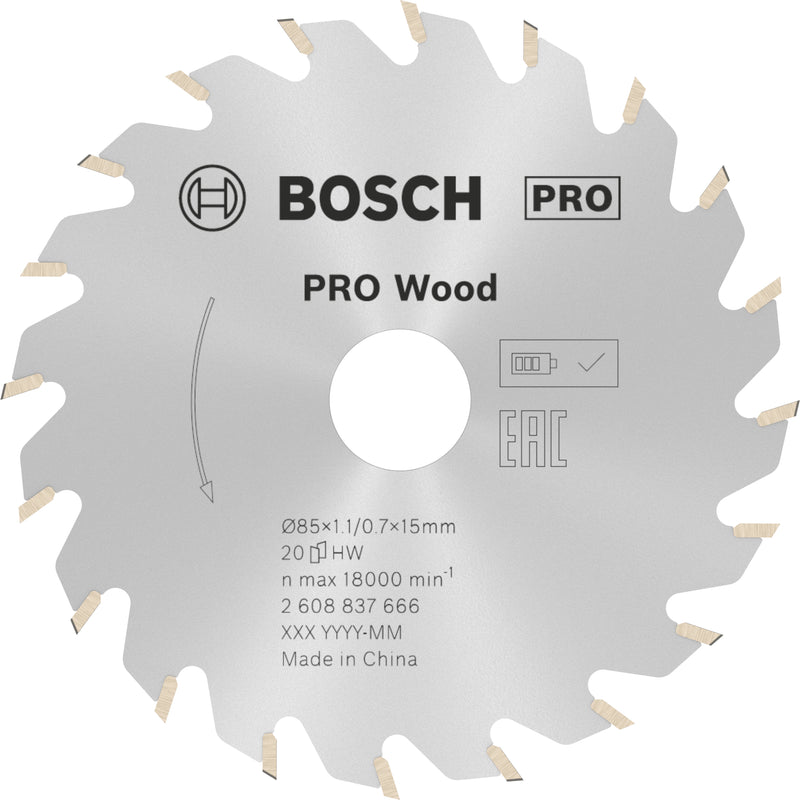 Bosch Circular Saw Blade ST WO H 85x15 T20