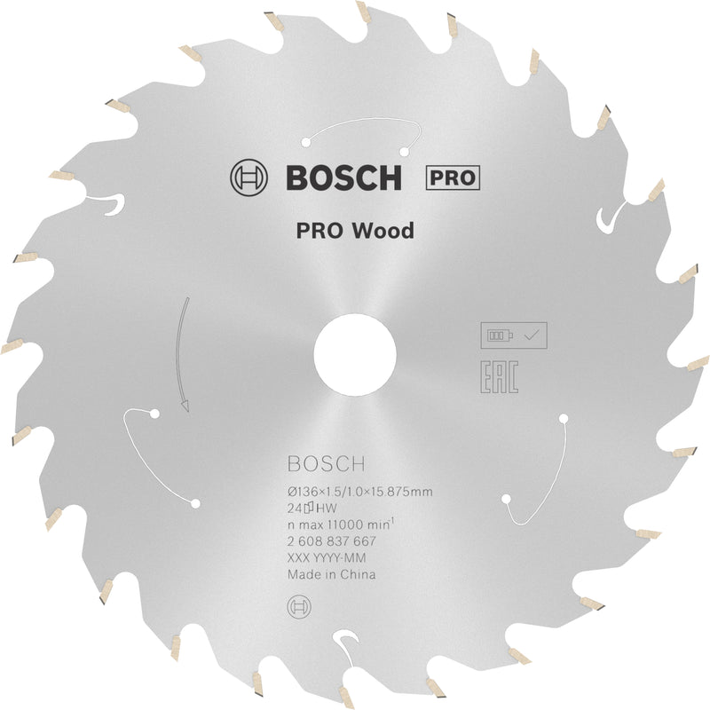 Bosch Circular Saw Blade ST WO H 136x16 T24