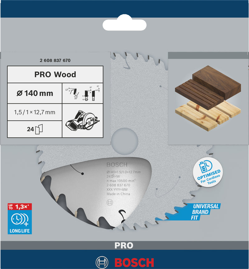 Bosch Circular Saw Blade ST WO H 140x12.7 T24