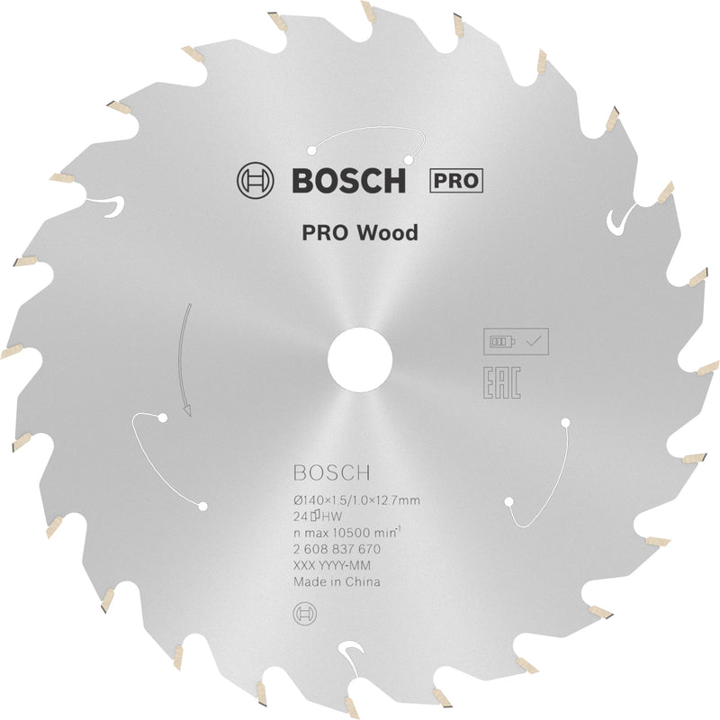 Bosch Circular Saw Blade ST WO H 140x12.7 T24