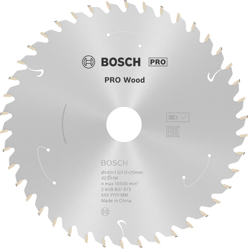Bosch Circular Saw Blade ST WO H 140x20 T42