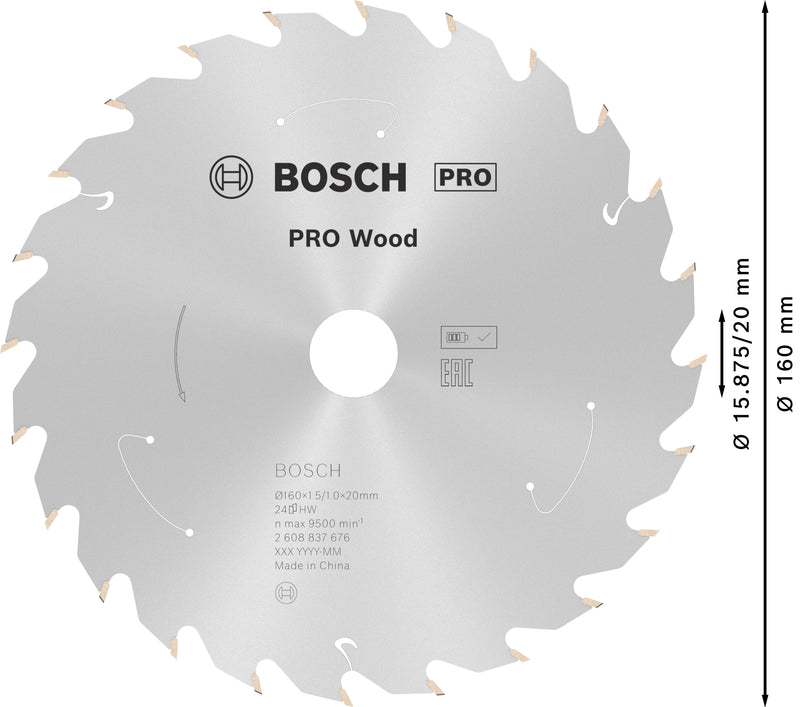 Bosch Circular Saw Blade ST WO H 160X20 T24