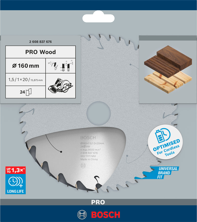 Bosch Circular Saw Blade ST WO H 160X20 T24