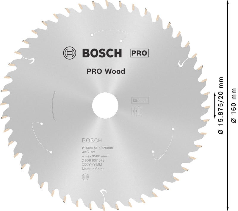 Bosch Circular Saw Blade ST WO H 160x20 T48