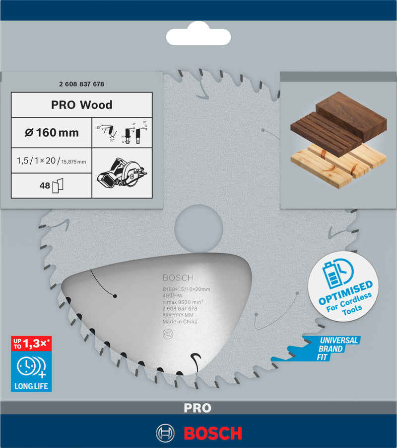 Bosch Circular Saw Blade ST WO H 160x20 T48