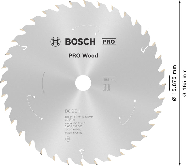 Bosch Circular Saw Blade ST WO H 165x16 T36