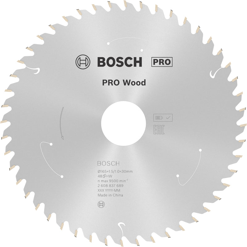 Bosch Circular Saw Blade ST WO H 165x30 T48