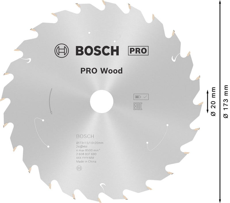 Bosch Circular Saw Blade ST WO H 173x20 T24