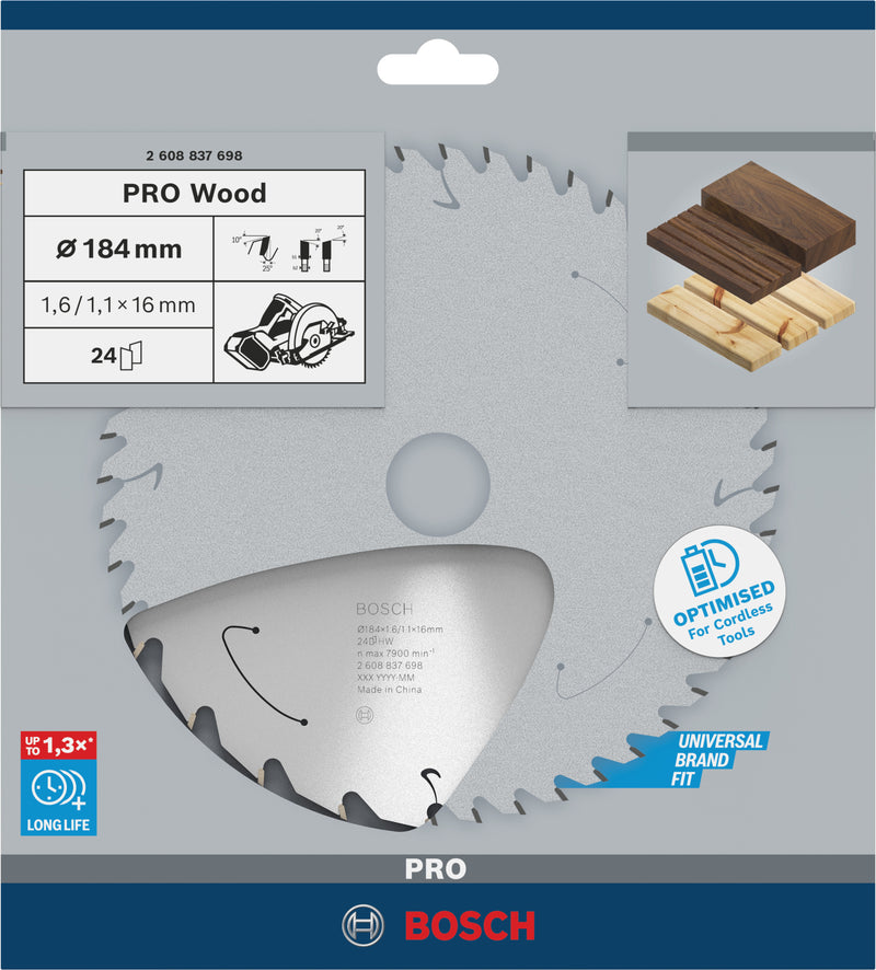 Bosch Circular Saw Blade ST WO H 184x16 T24
