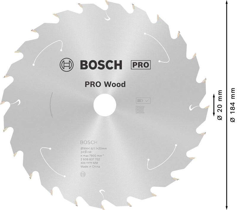 Bosch Circular Saw Blade ST WO H 184x20 T24