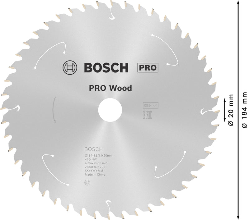 Bosch Circular Saw Blade ST WO H 184x20 T48