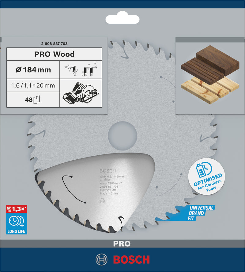 Bosch Circular Saw Blade ST WO H 184x20 T48