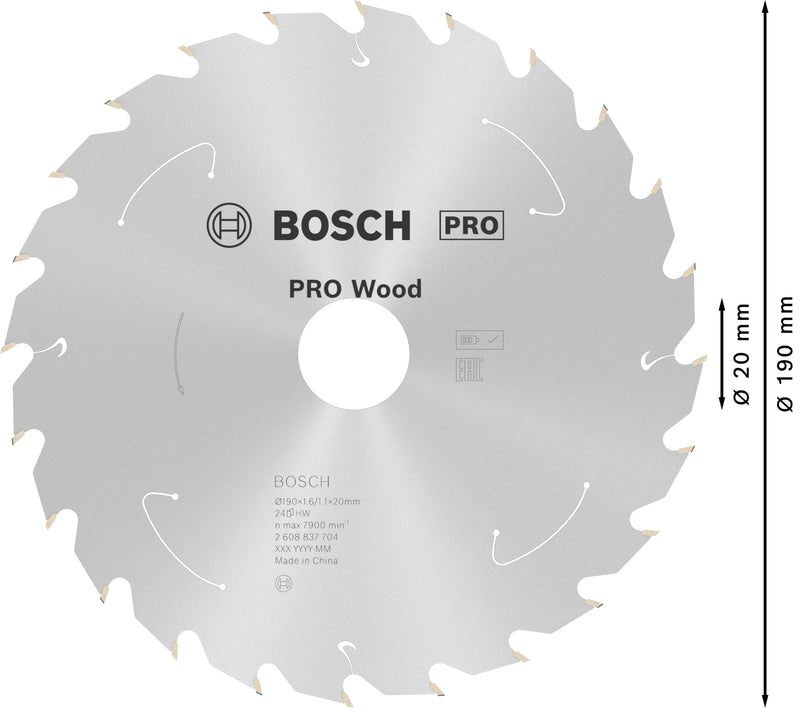 Bosch Circular Saw Blade ST WO H 190x20 T24