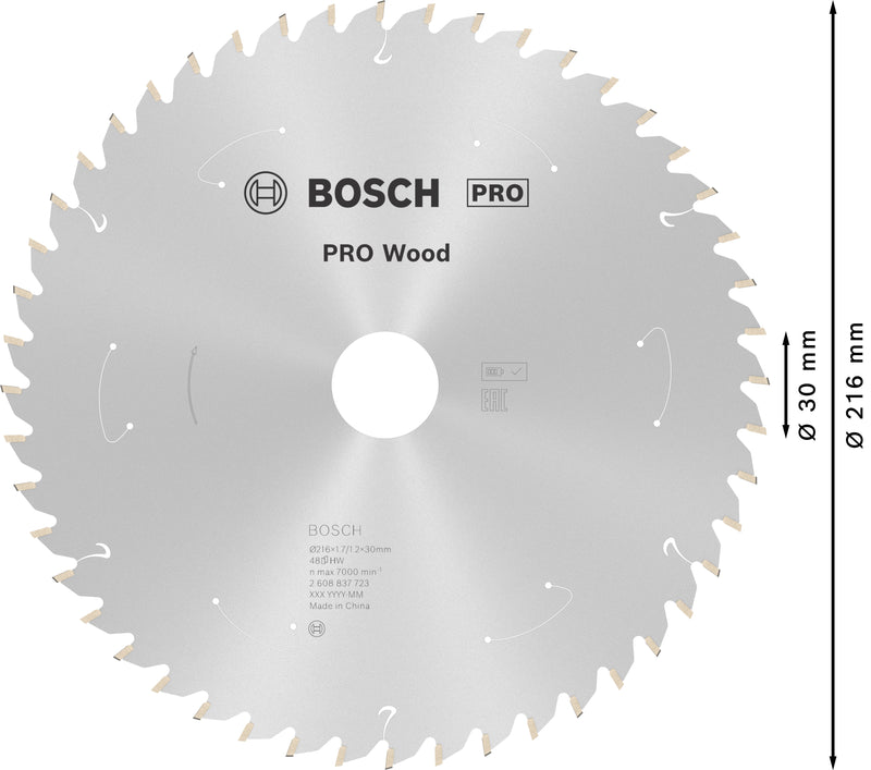 Bosch Circular Saw Blade ST WO B 216x30 T48