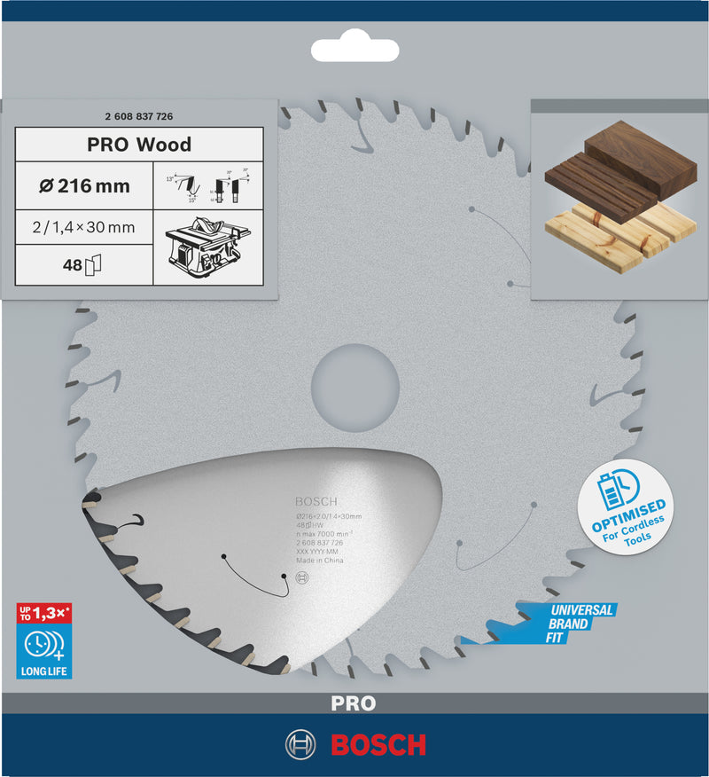 Bosch Circular Saw Blade ST WO T 216x30 T48