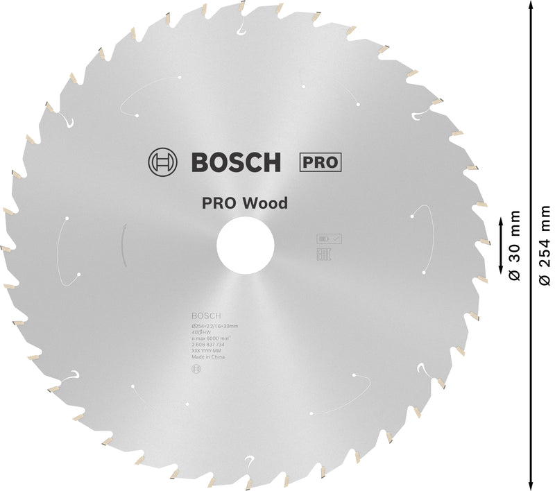 Bosch Circular Saw Blade ST WO T 254x30 T40