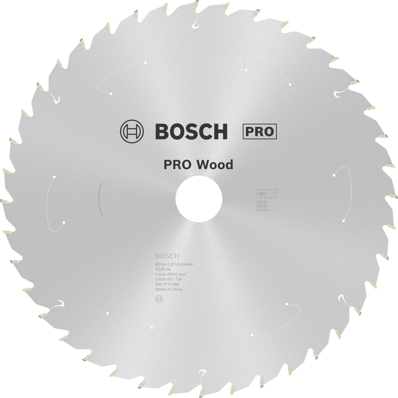 Bosch Circular Saw Blade ST WO T 254x30 T40