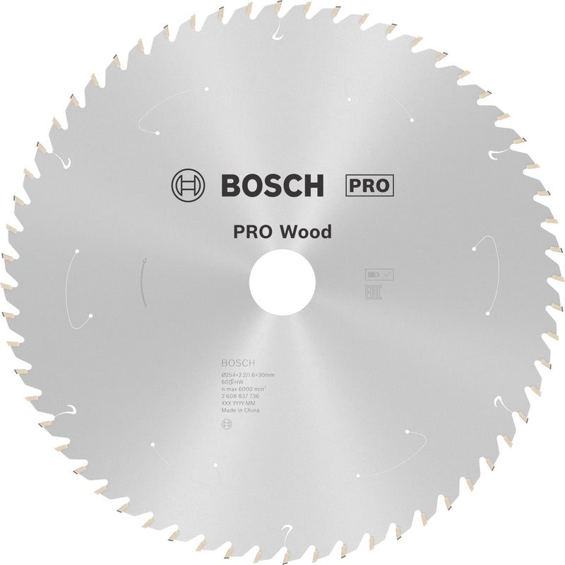 Bosch Circular Saw Blade ST WO T 254x30 T60